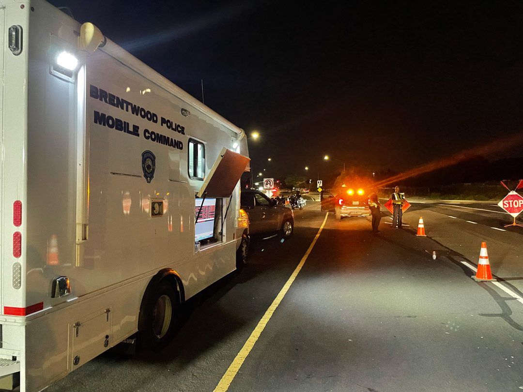 Brentwood Police Mobile Command vehicle on scene